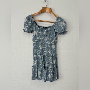 Trixxi Blue Floral Mini Dress